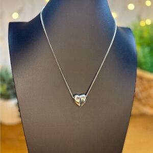 Avon Silver Heart Necklace